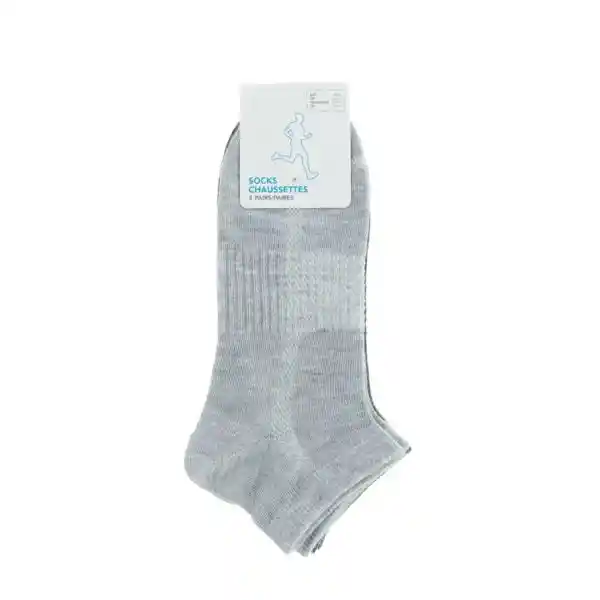 Medias Deportivas Transpirables Lisos Para Hombre Grises Miniso