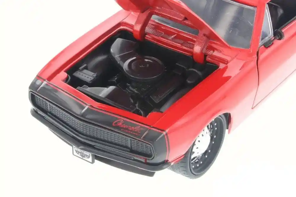 Carro Coleccionable 1967 Chevy Camaro Rojo Modelo Coche Juguete Fiesta Regalos, Colección