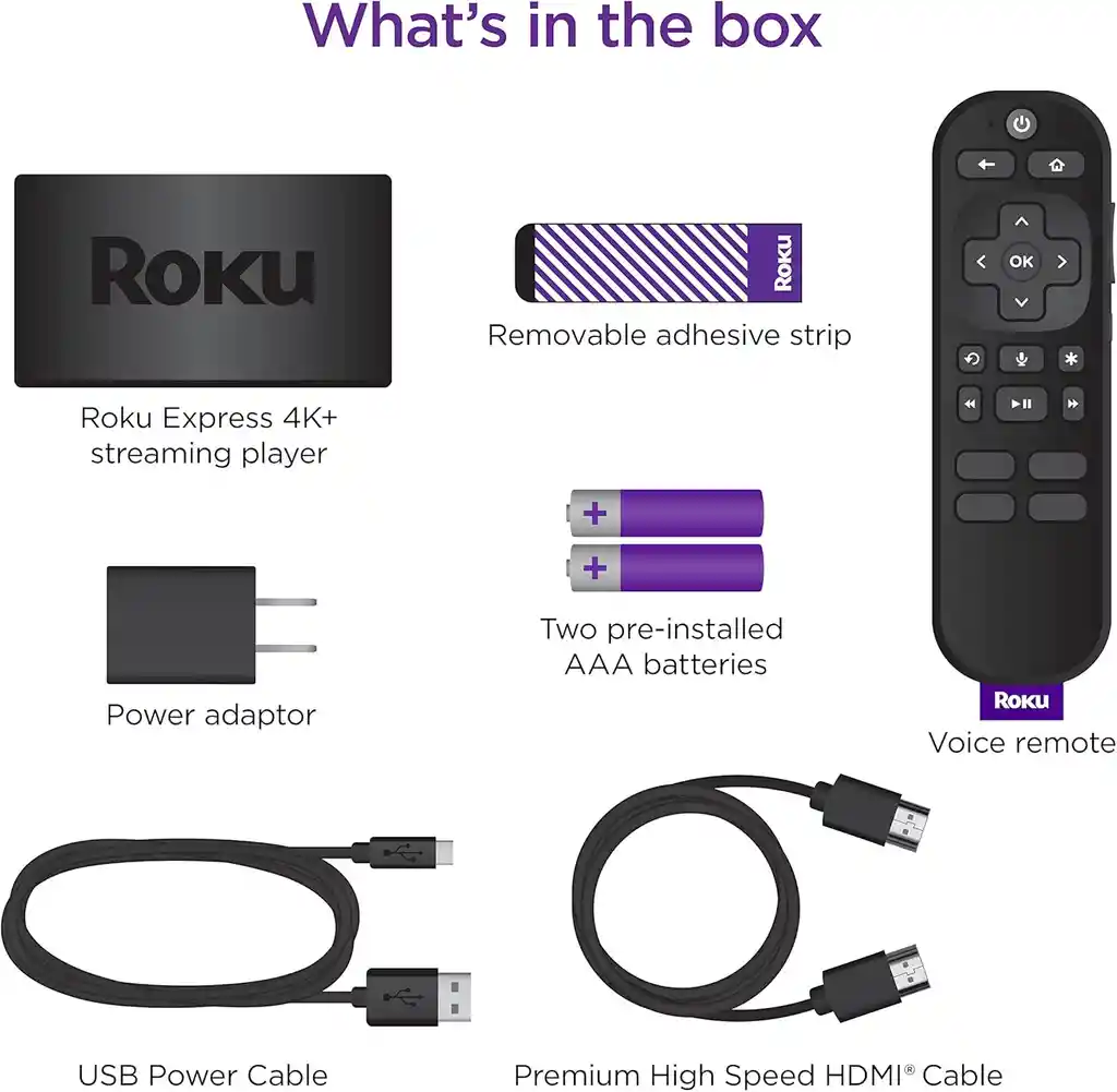 Dispositivo De Streaming Roku Express 4k+ Hd 4k Hdr