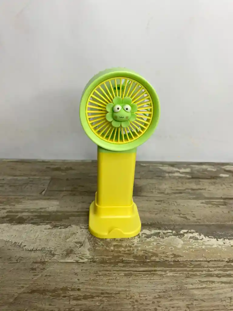 Abanico De Mano Recargable Verde