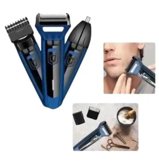 Afeitadora Multifuncional 3 En 1 Gm-566 Para Vello Facial Y Corporal