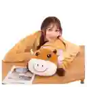 Peluche De Vaca Con Cobija Integrada: Perfecto Para Dormir Y Abrazar