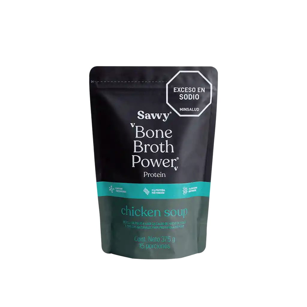 Savvy Proteína | Bone Broth Power® Chicken Soup 375g