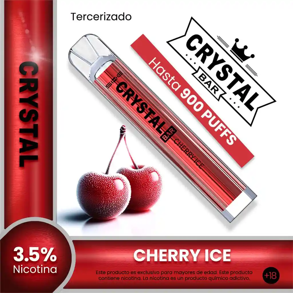 Vape Crystal Cherry Ice 900 Puffs