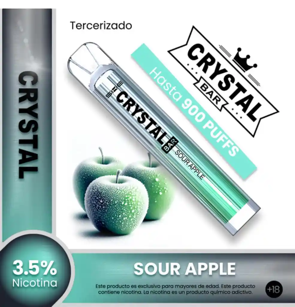 Vape Crystal Sour Apple Ice 900