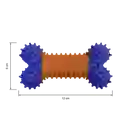 Juguete Hueso Pequeño Naranja/azul Rey Para Macotas X 1 Unidad