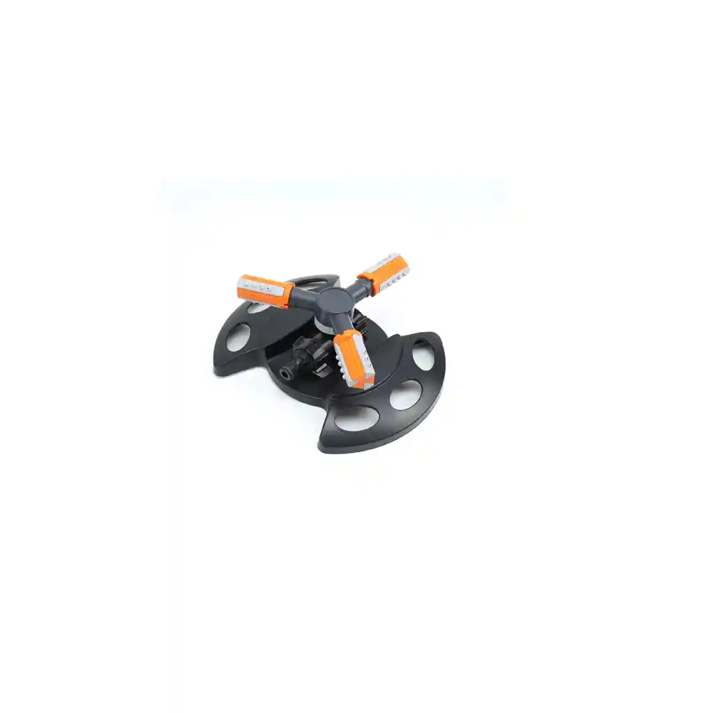 Aspersor Rociador De Riego 360 Rotacion Automatica De Jardin Negro Naranja