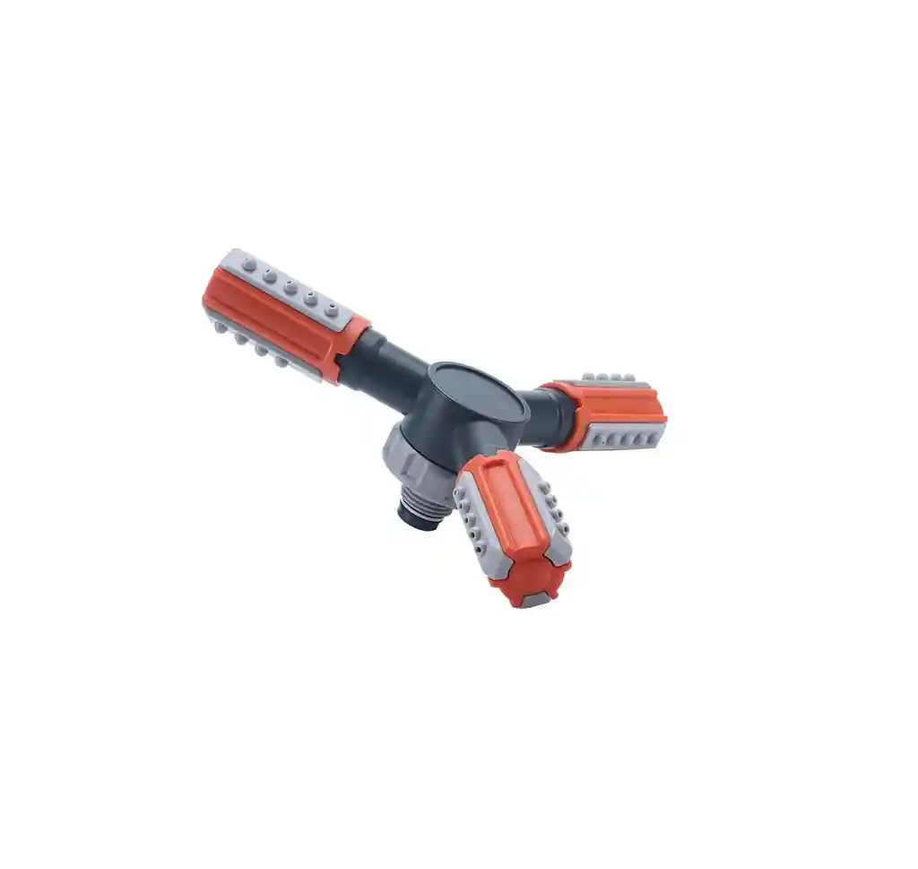 Aspersor Rociador De Riego 360 Rotacion Automatica De Jardin Negro Naranja