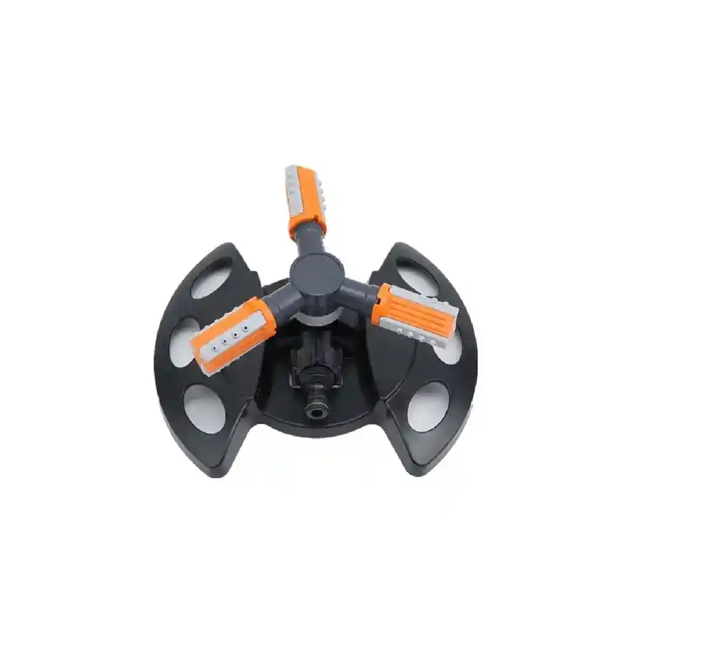 Aspersor Rociador De Riego 360 Rotacion Automatica De Jardin Negro Naranja