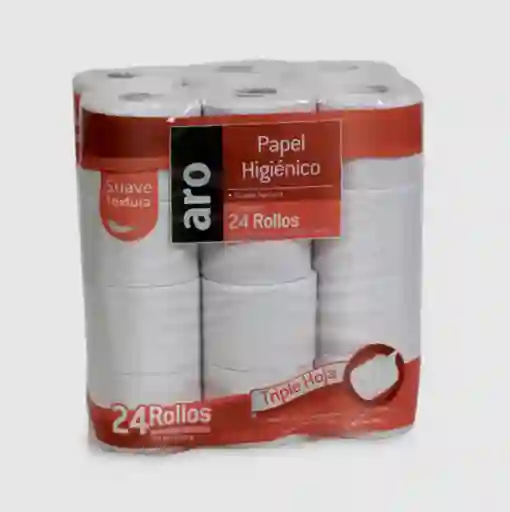 Papel Higienico Aro Triple Hoja 24ux30m