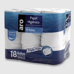 Papel Higienico Aro Triple Hoja 18ux25m