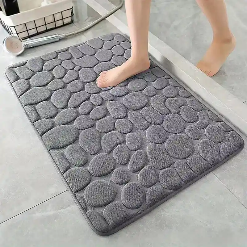 Salida Alfombra Baño Viscoelástica Suave, Antideslizante Y De Secado Rápido, Diseño Elegante.