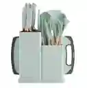 Set De Utensilios De Cocina Silicona 19 Verde Claro Piezas Para El Chef Moderno