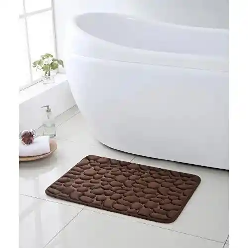 Salida Cafe Alfombra Baño Viscoelástica Suave, Antideslizante Y De Secado Rápido, Diseño Elegante.