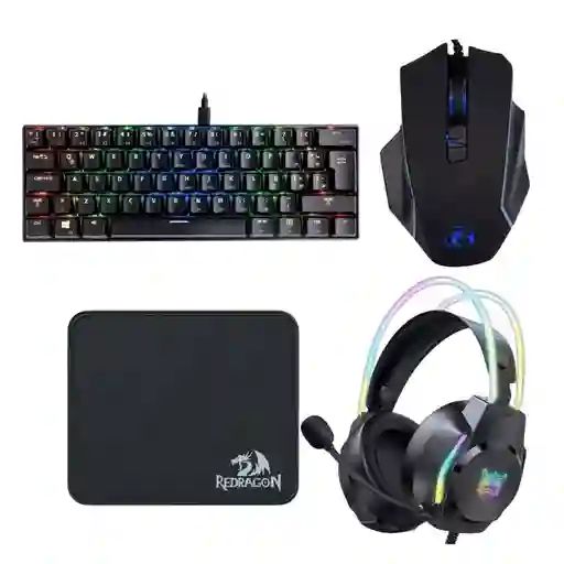 Combo Pro Gamer: Teclado Vsg + Mouse X4 + Audífonos Rgb X26