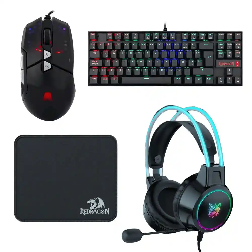 Combo Gamer: Teclado K552 + Mouse Crystal + X15 Pro + Pad P031
