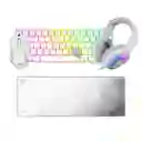 Combo 3 En 1 Redragon S129w White + Mouse Pad Com-044