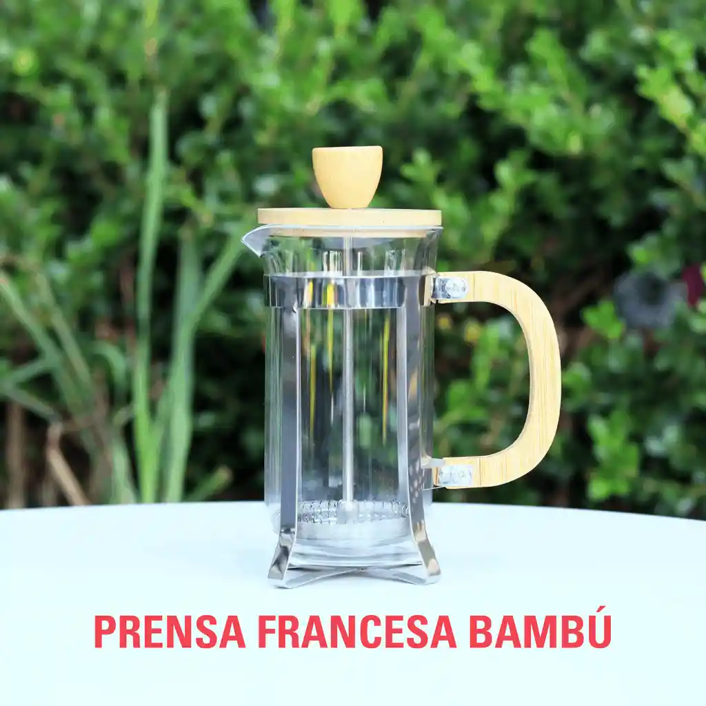 Prensa Francesa Bambú (3 Tazas - 350 Ml)