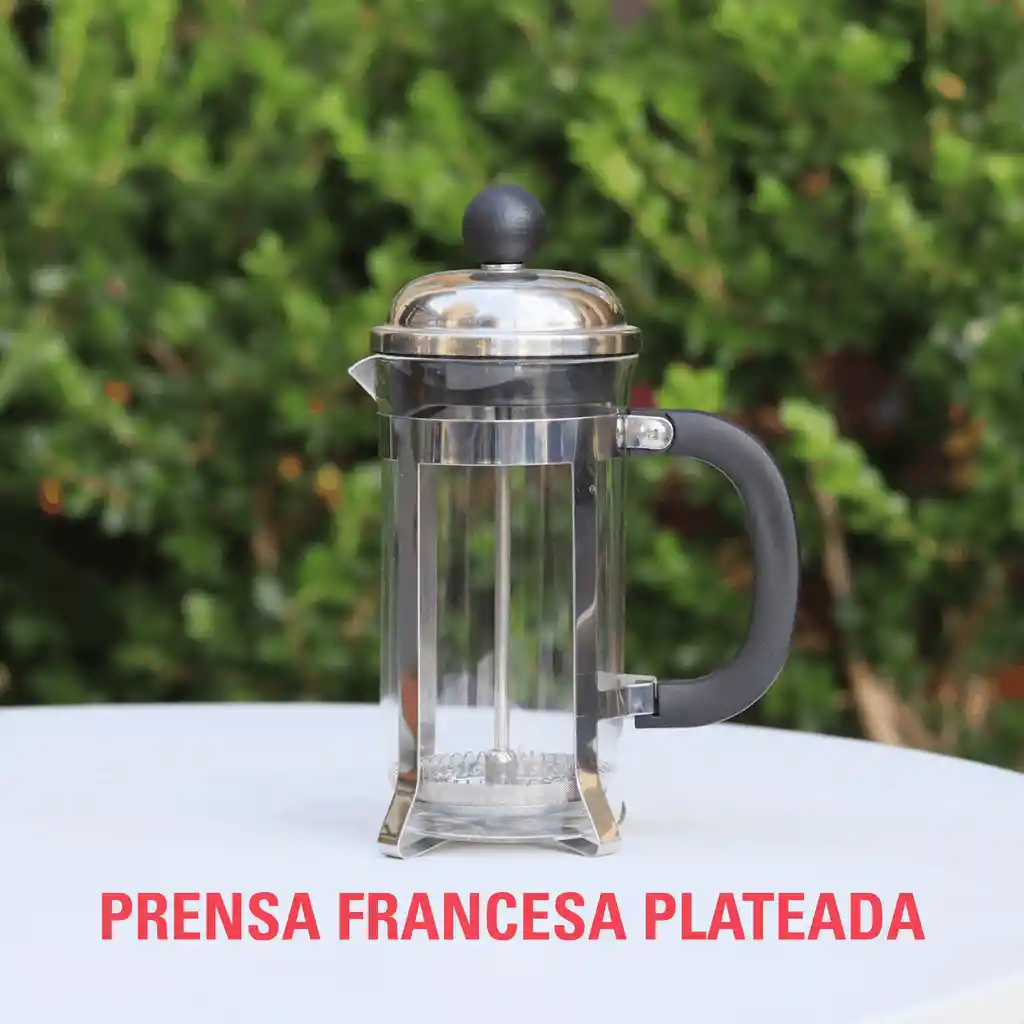 Prensa Francesa Green Bank Plateada (3 Tazas - 350 Ml)