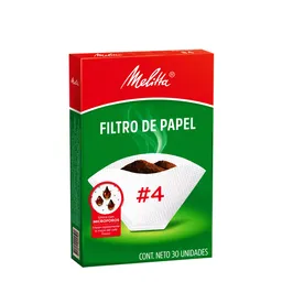 Filtros Melitta Tamaño #4 (30 Unidades)