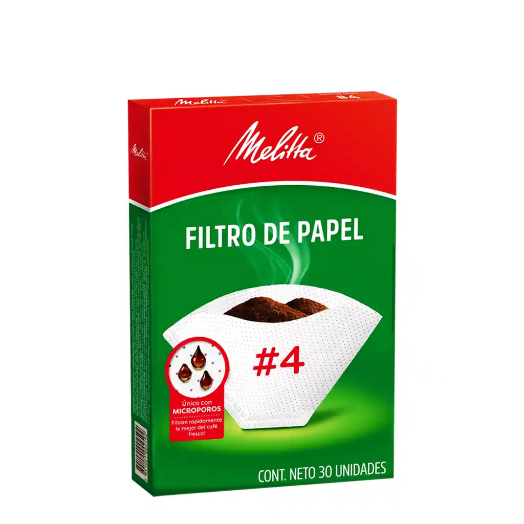 Filtros Melitta Tamaño #4 (30 Unidades)