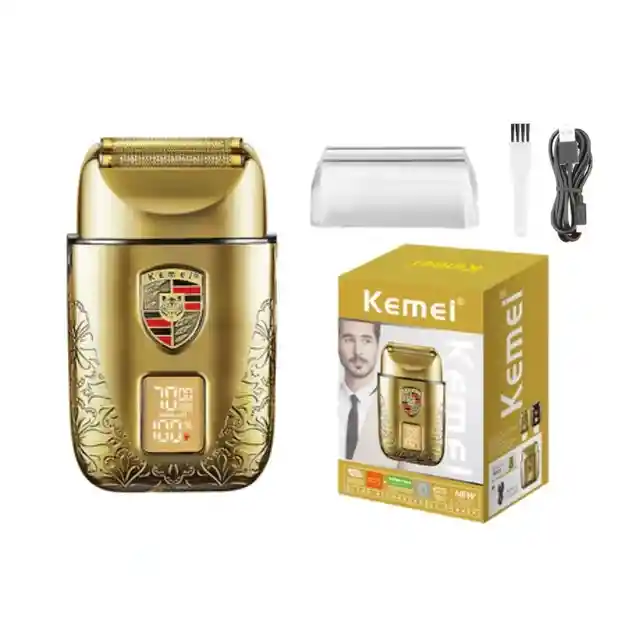 Afeitadora Digital Kemei Km-t93 Recargable, Inalámbrica Y De Alta Precisión