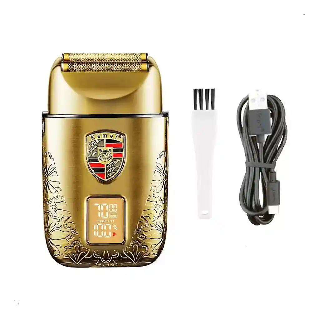 Afeitadora Digital Kemei Km-t93 Recargable, Inalámbrica Y De Alta Precisión