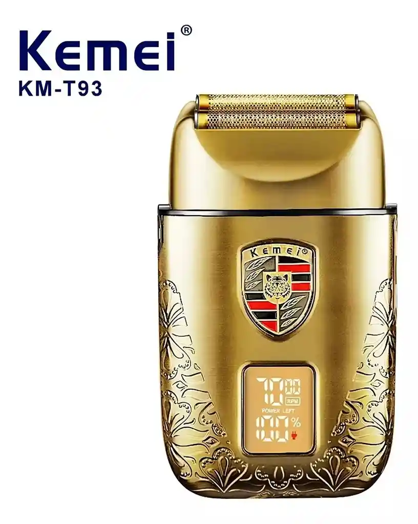 Afeitadora Digital Kemei Km-t93 Recargable, Inalámbrica Y De Alta Precisión