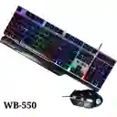 Combo Teclado Y Mouse Gamer Weibo Alambrico Wb-550 Iluminado Rgb Usb Gaming Keyboard