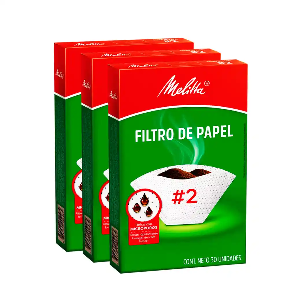 Filtros Melitta Tamaño #2 (90 Unidades)