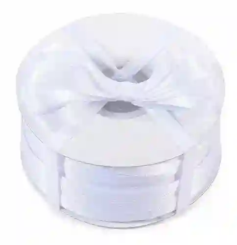 Cinta Satin Tela 0.7 X 5mt Blanca