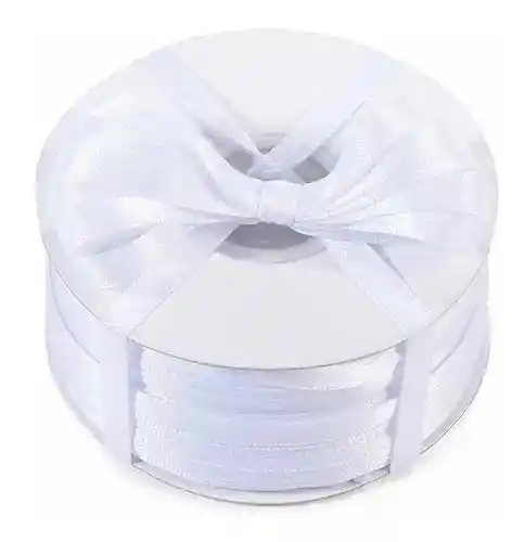 Cinta Satin Tela 0.7 X 5mt Blanca