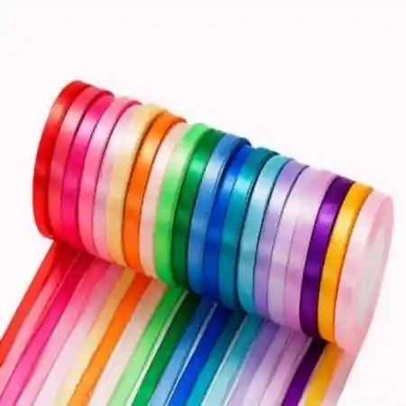 Cinta Satin Tela 0.7 X 5mt Blanca