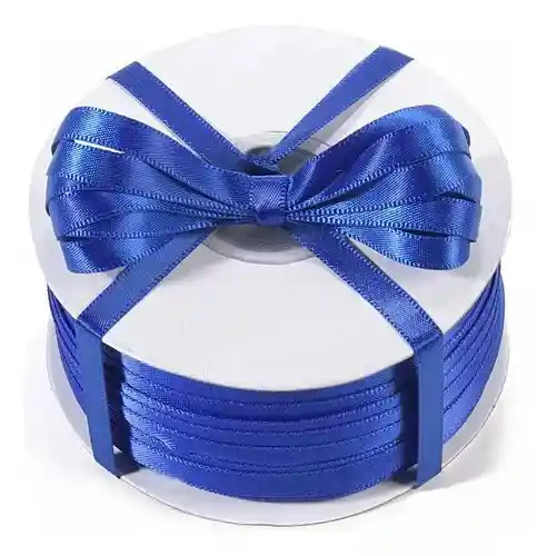 Cinta Satin Tela 0.7 X 5mt Azul Rey