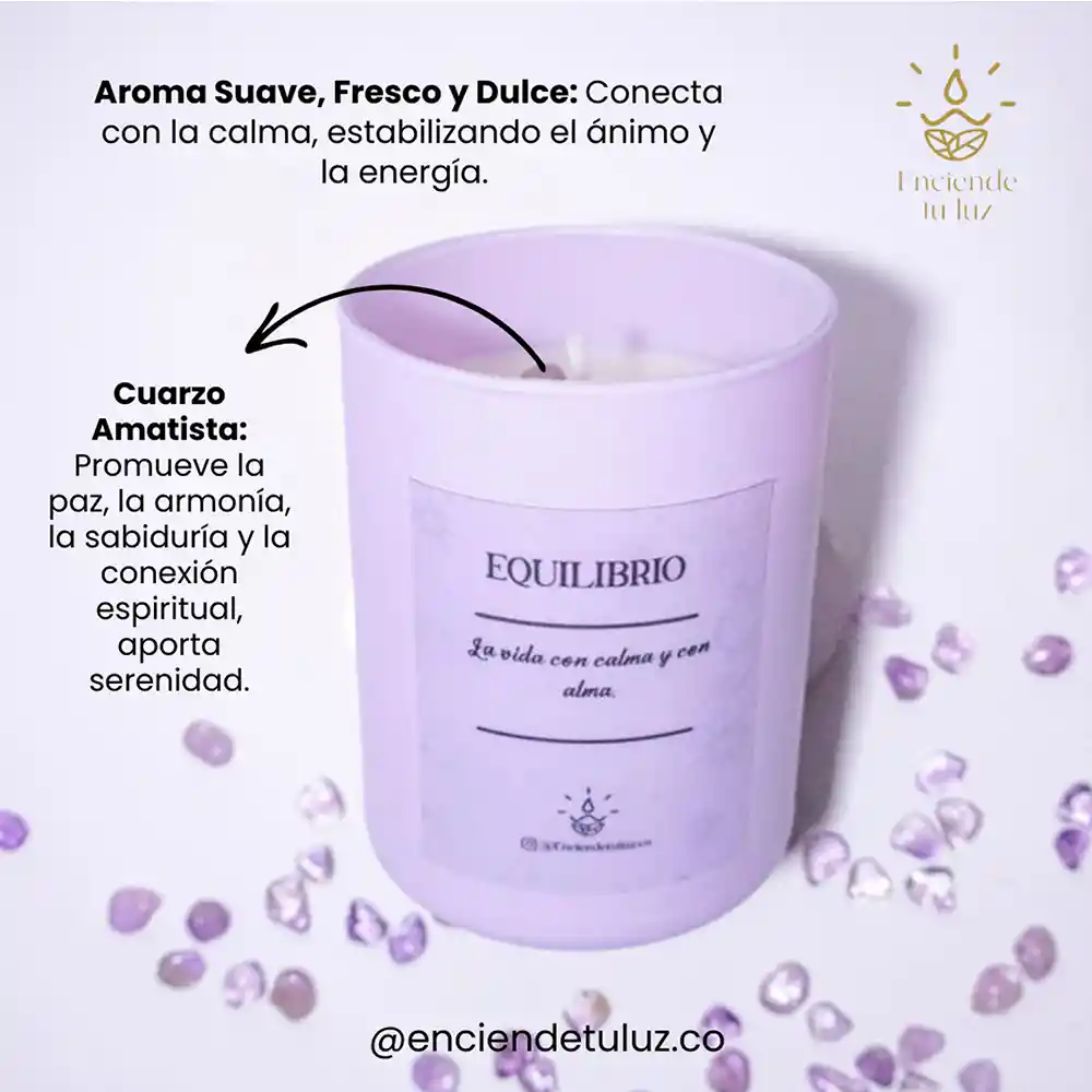 Vela Equilibrio – Calma Y Paz Interior - 280g - Día De Madres