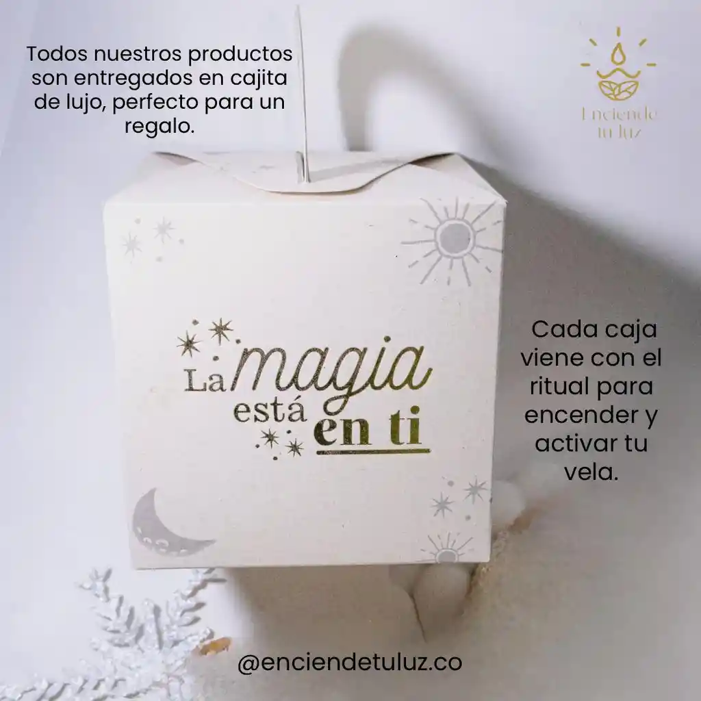 Vela Con Intención - Soy Gratitud - Cera Orgánica Cuarzo Cristal -280g - Proposito 2025