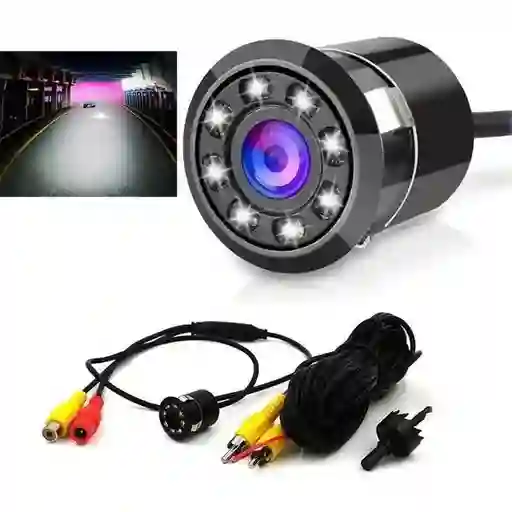 Camara Reversa Carro Vision Nocturna 180 Grados, Prot Agua