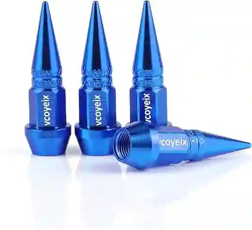 Tapa Válvula 4 Und Punta Lujo Carro Camioneta Moto Universl Azul