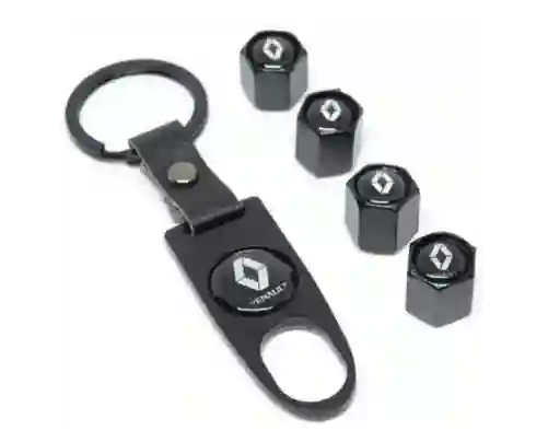 Tapa Valvulas Llanta Llavero Kit Accesorios Carro Renault