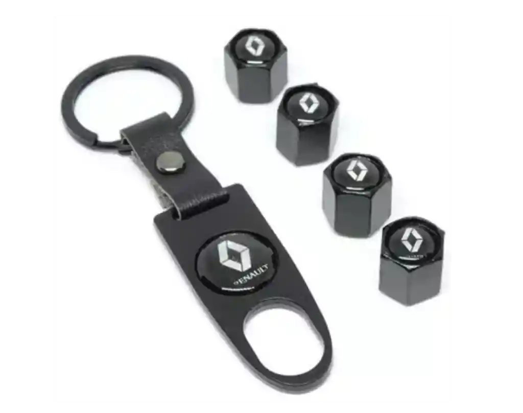 Tapa Valvulas Llanta Llavero Kit Accesorios Carro Renault