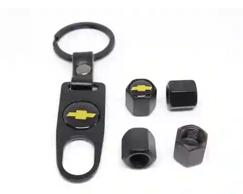 Tapa Valvulas Llanta Llavero Kit Accesorios Carro Chevrolet