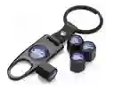 Tapa Valvulas Llanta Llavero Kit Accesorios Carro Ford