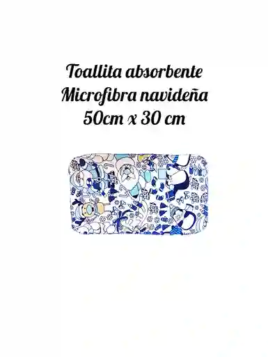 Toalla Navideña Microfibra Piel De Durazno 50 Cm X 30 Cm