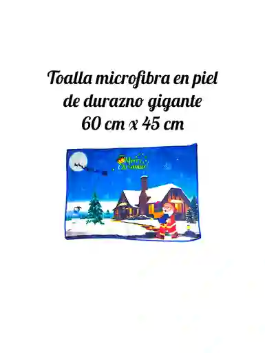 Toalla Navideña Microfibra Piel De Durazno 60 Cm X 40 Cm