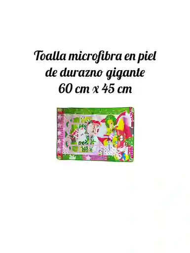 Toalla Navideña Microfibra Piel De Durazno 60 Cm X 40 Cm