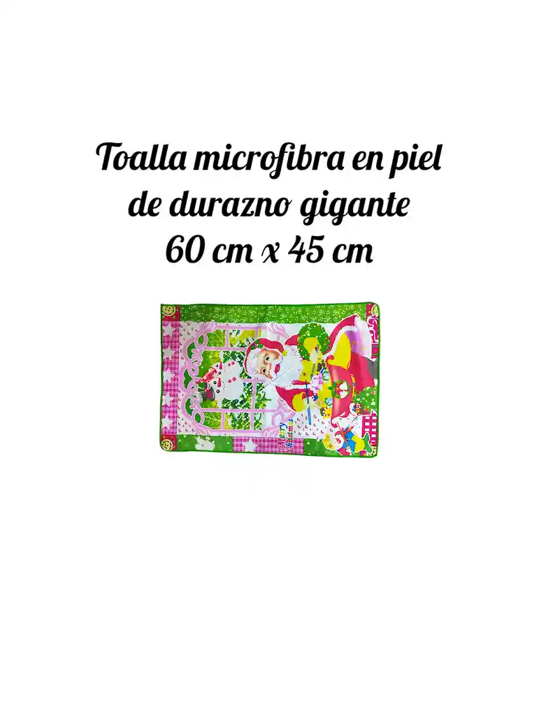 Toalla Navideña Microfibra Piel De Durazno 60 Cm X 40 Cm