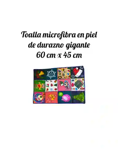 Toalla Navideña Microfibra Piel De Durazno 60 Cm X 40 Cm