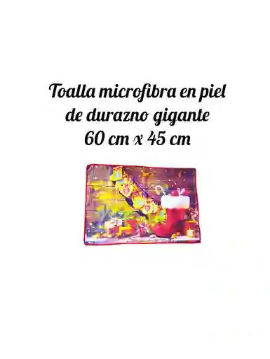Toalla Navideña Microfibra Piel De Durazno 60 Cm X 40 Cm