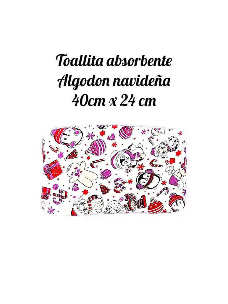 Toalla Navideña Algodón 40 Cm X 24 Cm