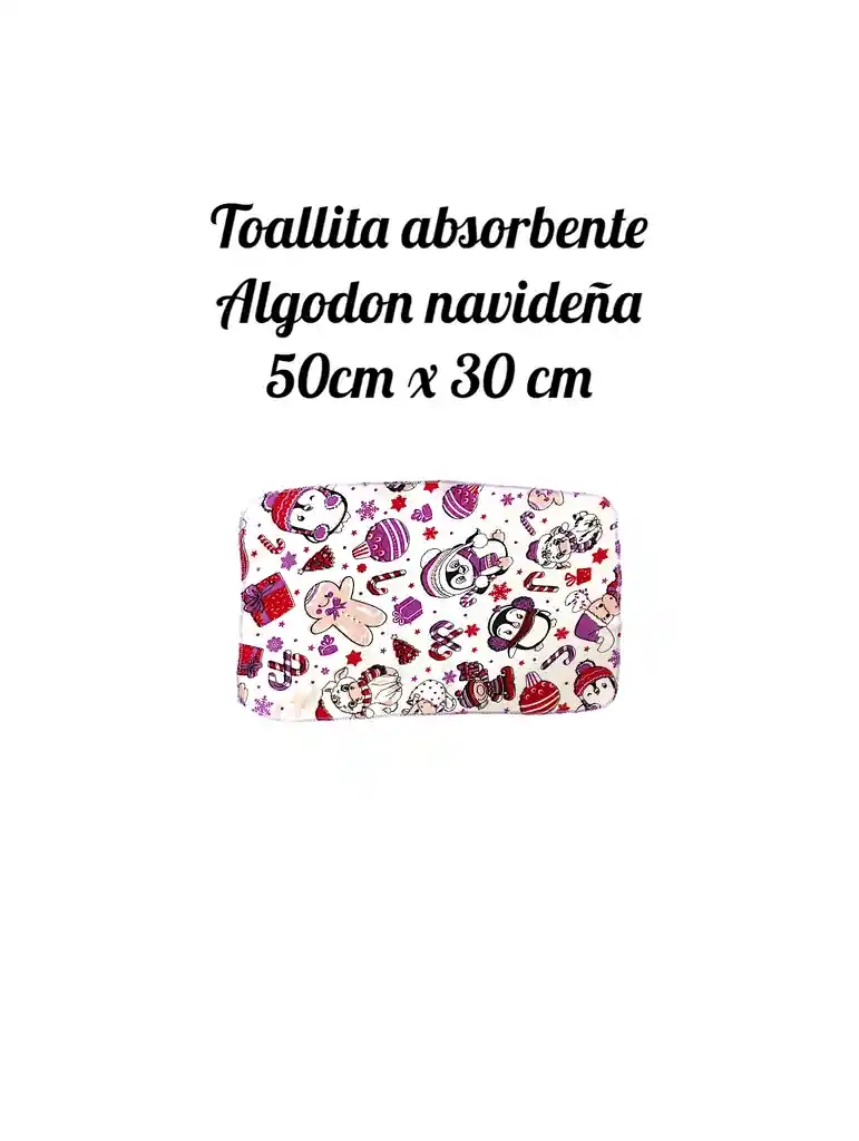 Toalla Navideña Algodón 50 Cm X 30 Cm